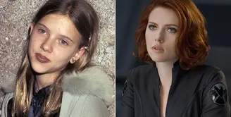 Scarlett Johansson memerankan karakter Black Widow yang tangguh. Namun siapa sangka ia berdandan manis sewaktu muda? (Ron Galella/WireImage; Marvel Enterprises/Kobal/REX/Shutterstock)