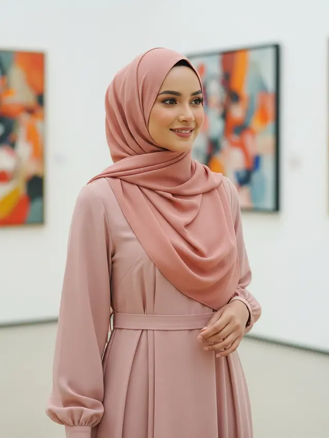 Hijab dan Dress Analogous (Gemini AI)