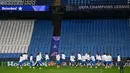 Laga kedua tim diprediksi berlangsung sengit mengingat kedua tim memiliki kualitas pemain kelas dunia. Tampak dalam foto, para pemain Real Madrid mengikuti sesi latihan tim di Etihad Stadium, Manchester, barat laut Inggris, pada 16 Maret 2026. (Paul ELLIS/AFP)