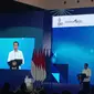 Presiden Joko Widodo (Jokowi) dalam acara pembukaan BUMN Startup Day di ICE BSD, Kabupaten Tangerang, Banten, Senin (26/9/2022). Jokowi memberi bocoran, konflik perang yang terjadi di beberapa negara belum akan segera berakhir.