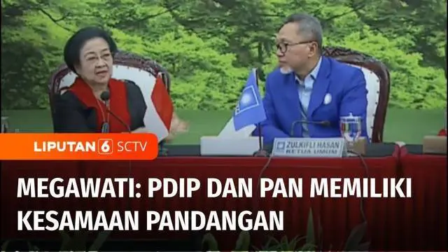 Ketua Umum PDI Perjuangan, Megawati Soekarno Putri, menggelar pertemuan dengan Ketua Umum Partai Amanat Nasional, Zulkifli Hasan. Namun pertemuan belum mengerucut pada dukungan PAN untuk capres yang diusung PDI Perjuangan, Ganjar Pranowo.