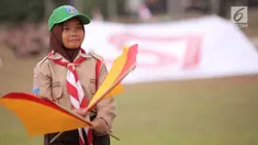 Presiden Joko Widodo atau Jokowi memimpin Upacara Peringatan Hari Pramuka di Lapangan Gajah Mada, Cibubur, Jakarta Timur.