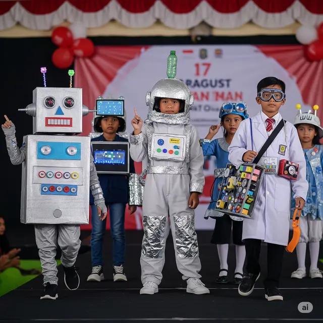 Lomba Fashion Show 17 Agustus Anak. Foto: Gemini