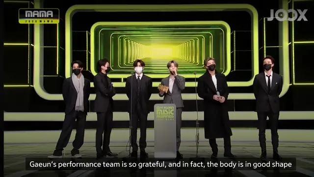 BTS dalam MAMA 2020.  (Foto: Tangkapan layar, perkenan dari Joox)