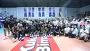 Tim voli putri Jakarta Electric PLN Mobile merayakan kemenangan atas Jakarta Livin’ Mandiri di GOR Candradimuks Padepokan Jenderal Polisi Kunarto, Sentul, Bogor, Minggu (1/3/2026). (Dok. PBVSI)