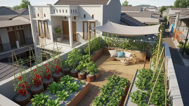Model Rumah dengan Kebun Atap (Rooftop Garden)