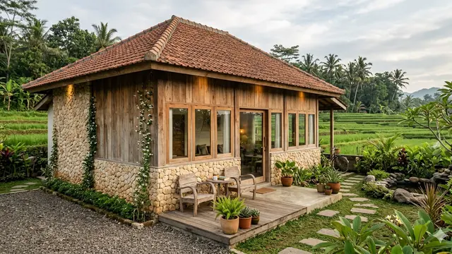 Inspirasi Desain Rumah Kampung Modern Ala Wabi Sabi yang Estetik. Gemini