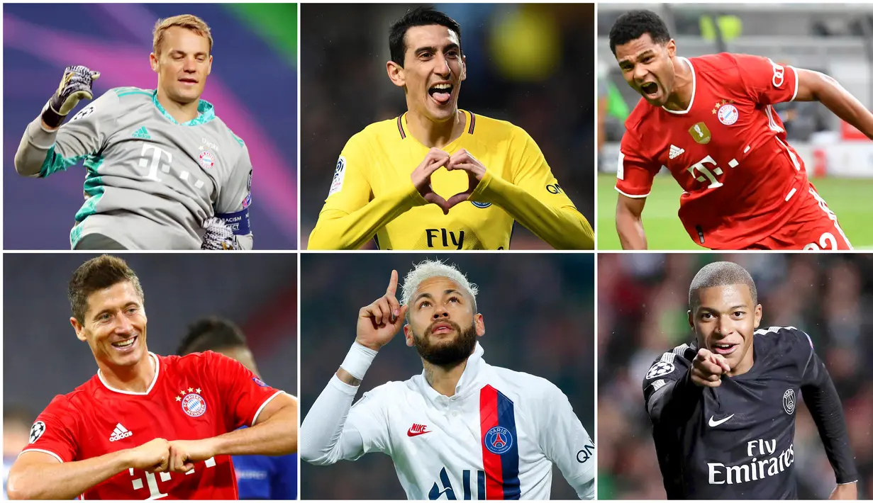 Perang bintang akan tersaji pada laga final Liga Champions antara Bayern Munchen kontra PSG. Berikut para pemain bintang dari kedua klub yang siap jadi penentu dalam pertarungan untuk merebut trofi Liga Champions.