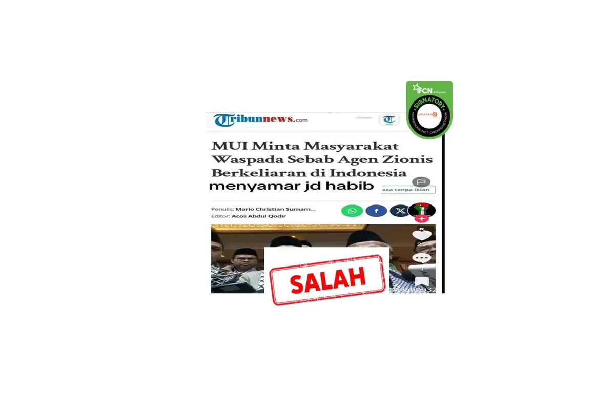 Cek Fakta judul artikel MUI