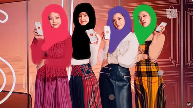 6 Editan Foto Blackpink Tampil Solehah Ini Kocak, Netizen: Bak Ibu-Ibu Pengajian