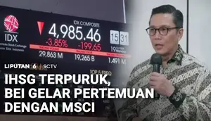 IHSG Anjlok 2 Hari Beruntun, BEI Gelar Pertemuan dengan MSCI