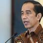 Presiden Joko Widodo (Jokowi) minta gubernur, bupati, dan wali kota memperhatikan ketersediaan pangan di wilayah masing-masing saat Rakornas Pengendalian Inflasi Tahun 2020 pada Kamis (22/10/2020). (Biro Pers Sekretariat Presiden/Lukas)