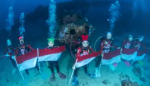 Ketika Merah Putih Berkibar di Dasar Laut Pulau Biak