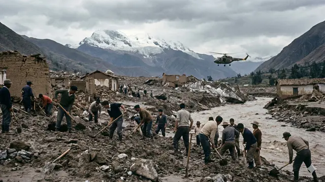 Ilustrasi Longsor Peru tahun 1962