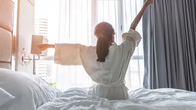 Ilustrasi bangun tidur