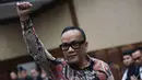 Mantan Wakil Menteri Ketenagakerjaan (Wamenaker), Immanuel Ebenezer Gerungan alias Noel, saat mengikuti sidang pembacaan tuntutan dari Jaksa Penuntut Umum (JPU) atas kasus dugaan pemerasan dan penerimaan gratifikasi terkait pengurusan sertifikasi Keselamatan dan Kesehatan Kerja (K3) di lingkungan kementerian Ketenagakerjaan di Pengadilan Tindak Pidana Korupsi, Jakarta, Senin (18/5/2026). (Kapanlagi.com/Budy Santoso)