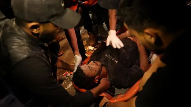 Korban serangan Israel di Rafah di Jalur Gaza selatan di tengah konflik yang sedang berlangsung antara Israel dan kelompok militan Hamas. (AFP)