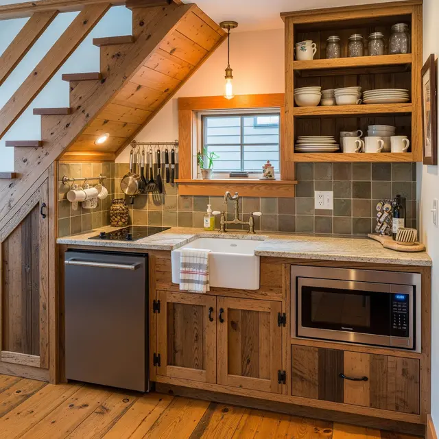 Model Dapur Kecil di Bawah Tangga