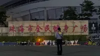 Lokasi mobil tabrak kerumunan di China. (AP)