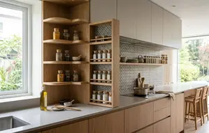 8 Model Dapur dengan Rak Bumbu Tersembunyi, Solusi Rapi dan Minimalis