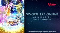 Nonton Sword Art Online: Alicization - War of Underworld lengkap dengan subtitle Bahasa Indonesia di Vidio. (Dok. Vidio)