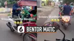 Video kocak motor matic dijadikan bentor viral di media sosial.