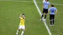 Meski baru berusia 22 tahun, James Rodriguez, tampil cemerlang dan berbahaya di ajang Piala Dunia 2014, (29/6/2014). (REUTERS/Ricardo Moraes)