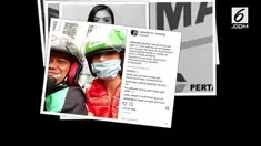 Merasa terbantu dengan kehadiran ojek online. Raline Shah membagikan pengalamannya sekaligus foto bareng dengan sang ojek.