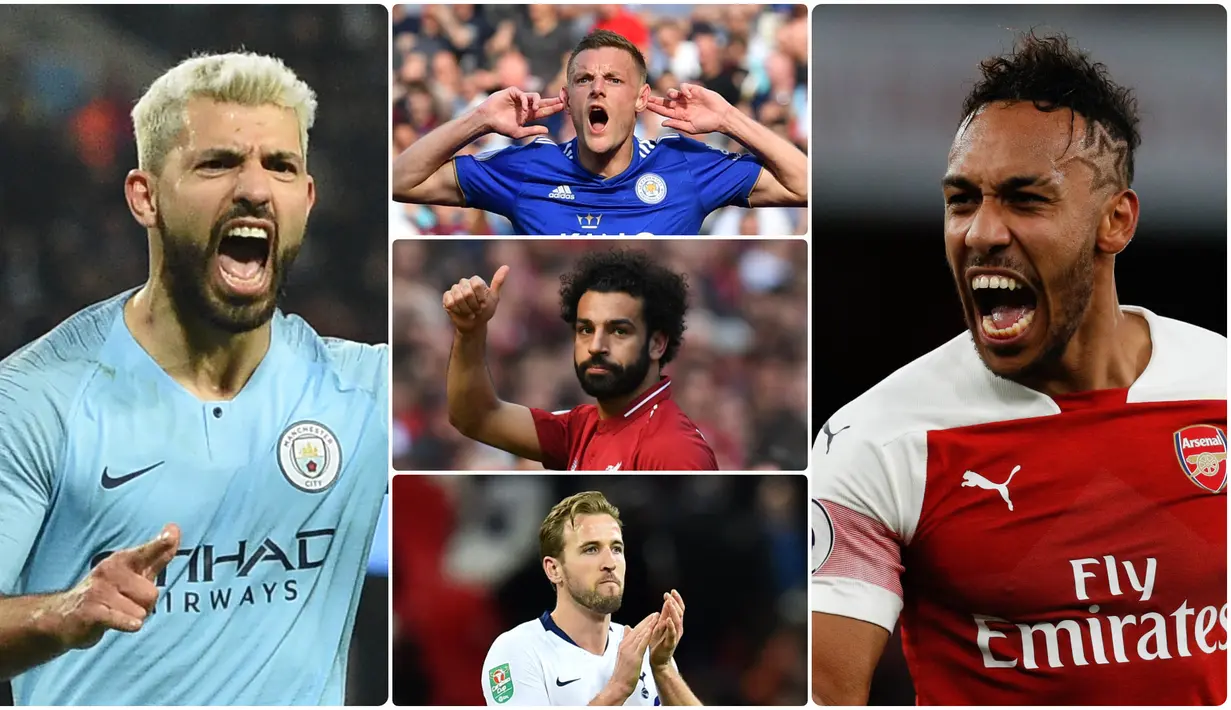 Produktivitas dan ketajaman pemain Premier League musim 2019-2020 menjadi hal yang menarik untuk disimak. Berikut 5 pemain yang berpotensi menyabet gelar top scorer Premier League musim ini. (Kolase foto AFP)