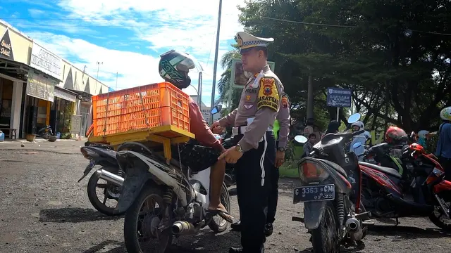 Razia knalpot brong di Pemalang. (Foto: Liputan6.com/Polres Pemalang)