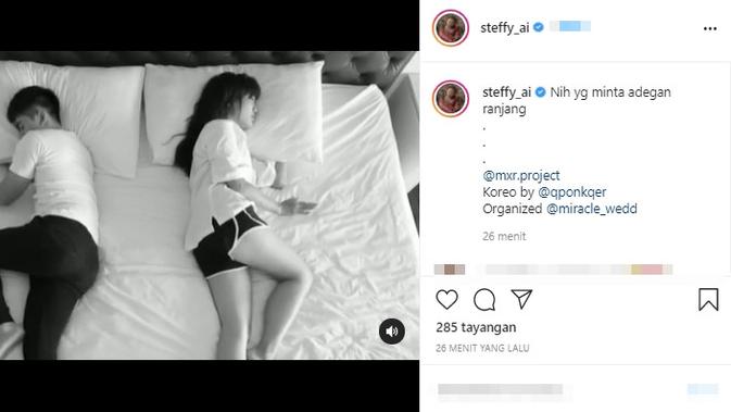 Steffy eks Cherrybelle dan suaminya. (Instagram @steffy_ai)