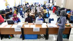 Ruang Kerja Media pada turnamen Indonesia Open 2016 di Istora Senayan, Jakarta. (Bola.com/Nicklas Hanoatubun)