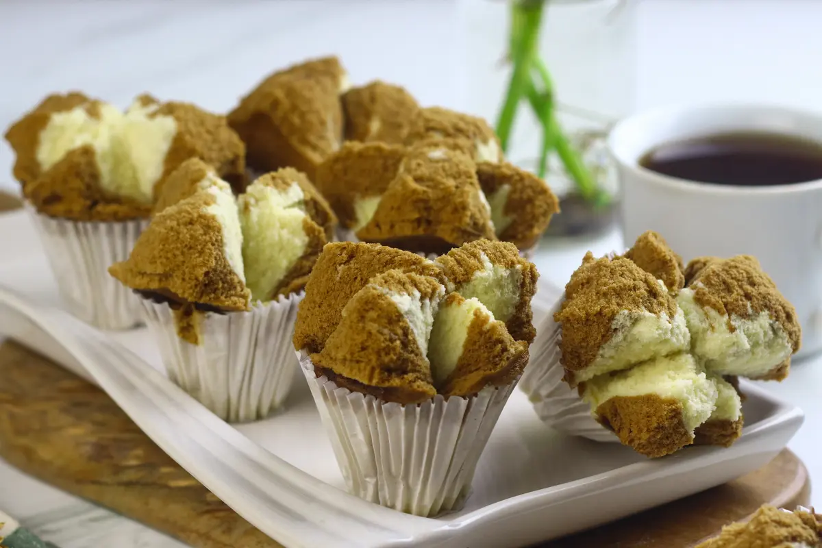 bolu kukus cokelat mekar