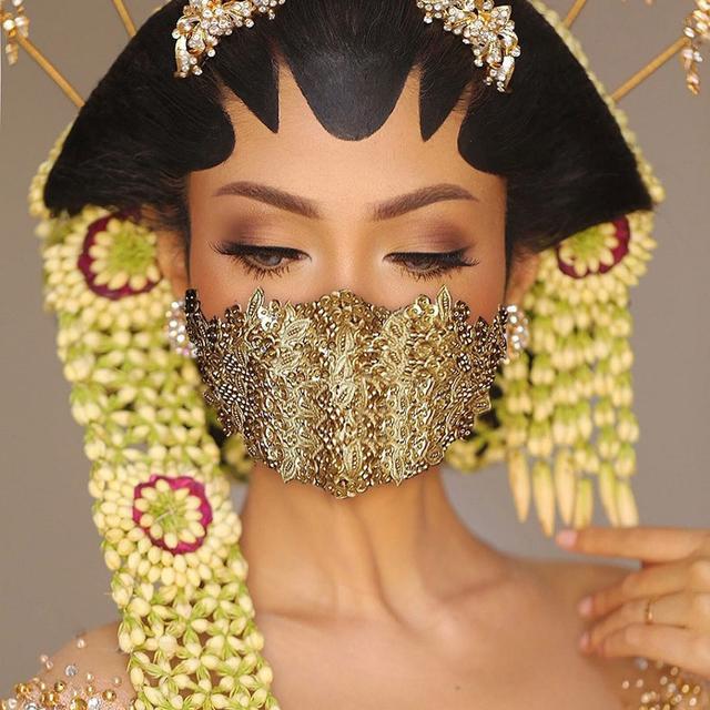 Inspirasi Masker Pernikahan Saat Pandemi Corona Covid 19 Lifestyle Liputan6 Com