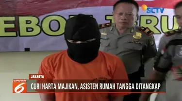 Seorang asisten rumah tangga kedapatan mencuri harta dan uang majikannya di Kebon Jeruk, Jakarta Barat, dengan total senilai lebih dari Rp 100 juta.