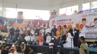 Anies-Muhaimin gelar kampanye perdana&nbsp;di GOR, Ciracas, Jakarta Timur, Selasa (28/11/2023).&nbsp; (Foto:Liputan6/Winda Nelfira)