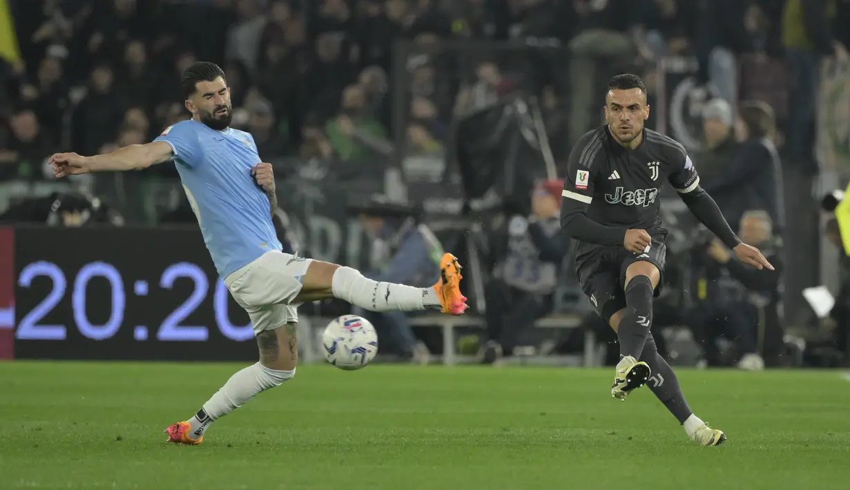Juventus kandas dari Lazio dengan skor 1-2. (Fabrizio Corradetti/LaPresse via AP)
