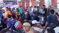 Lonjakan penumpang terjadi di Terminal Ubung, Denpasar.