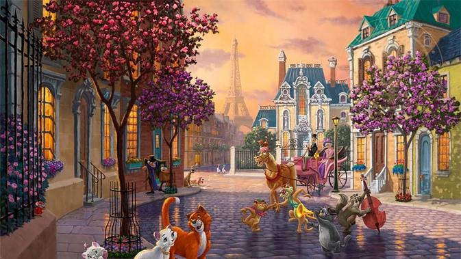 Potret Lukisan Disney. (Sumber: Instagram.com/thomaskinkade)