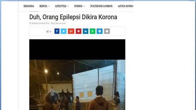 Cek Fakta: Pria Pingsan Mendadak di Depan Lombok Epicentrum Mall Karena Corona, Faktanya?