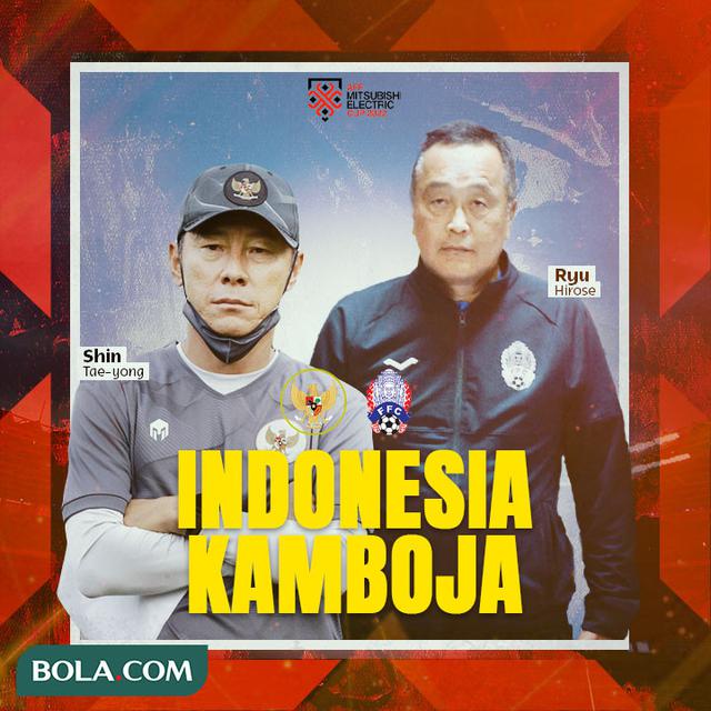 Piala AFF - Timnas Indonesia Vs Kamboja -  Shin Tae-yong Vs Ryu Hirose