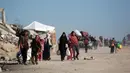 Sejak Israel melanjutkan operasi militernya pada 18 Maret 2025, situasi kemanusiaan di Gaza terus memburuk. (Bashar TALEB/AFP)