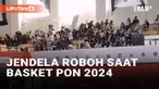 Insiden venue roboh kembali terjadi di PON 2024 Aceh-Sumut. Jendela GOR Harapan Bangsa roboh pada Rabu (18/9/2024). Insiden terjadi saat pertandingan basket 3x3 berlangsung.