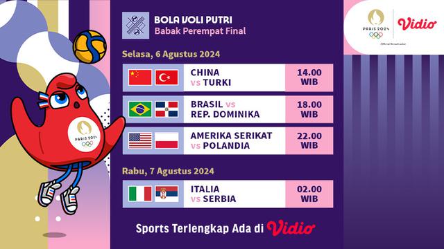 Perempat Final Voli Putri Olimpiade Paris 2024