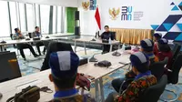 Menteri BUMN Erick Thohir menyambut baik pertemuan dengan Gerakan Mahasiswa Kristen Indonesia (GMKI).