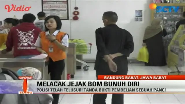 Terduga pelaku teror bom Kampung Melayu, Ahmad Sukri, diduga membeli barang termasuk panci penanak nasi di sebuah swalayan.