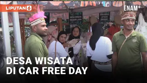 VIDEO: Antusias Warga Kunjungi 50 Desa Wisata Terbaik di Kawasan Car Free Day