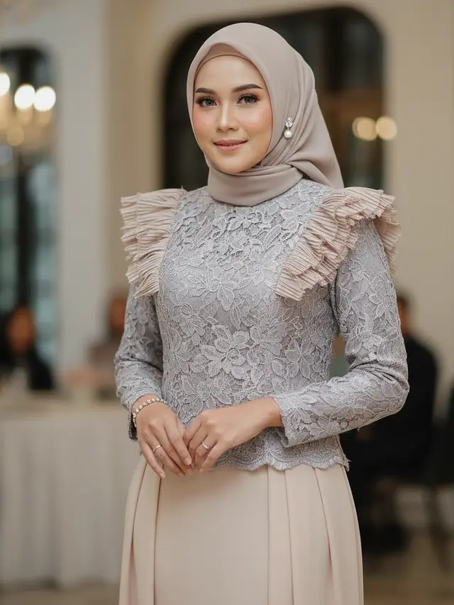 Model Gamis Brokat Duyung Terbaru 2026 (Foto: Gemini AI)