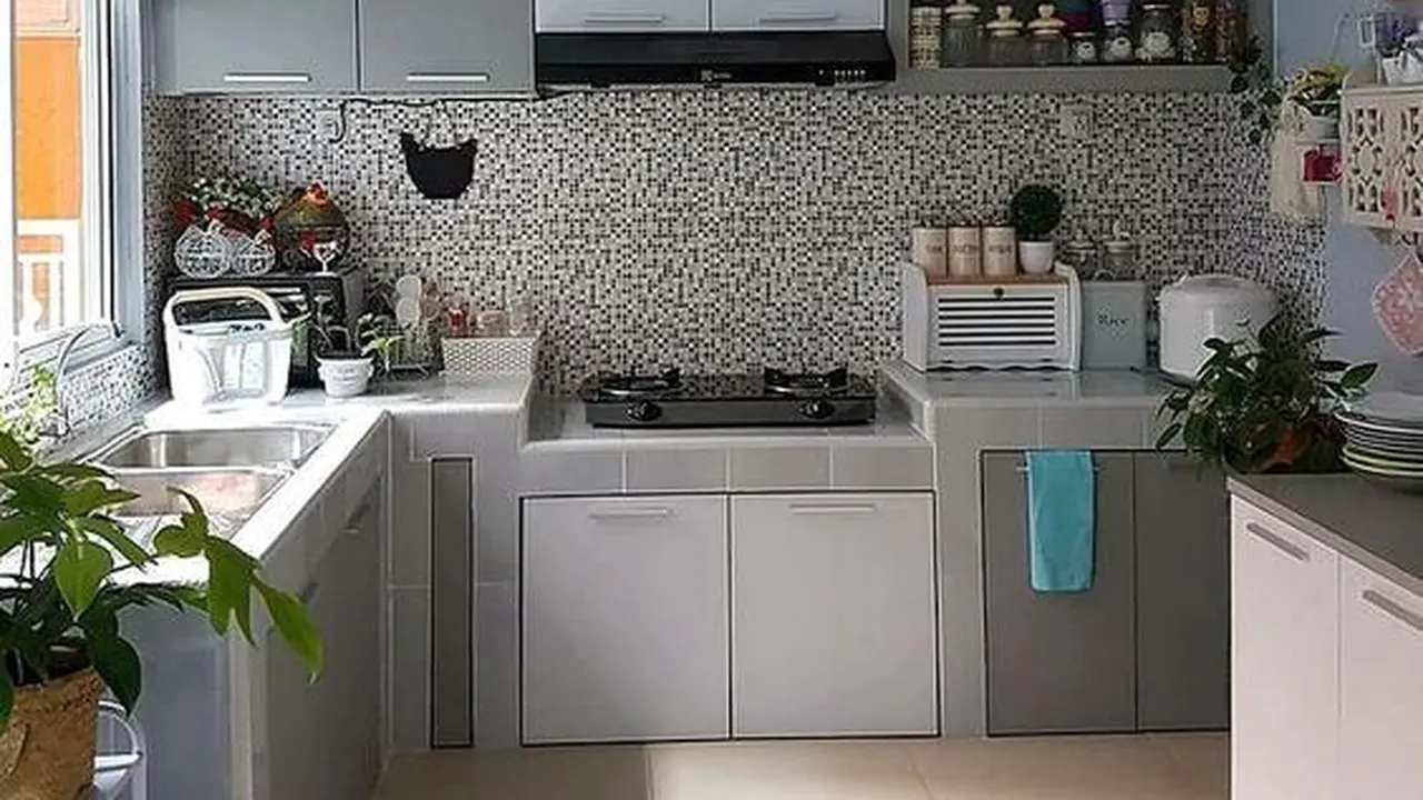 Wallpaper Dinding Dapur Minimalis dengan Corak Simpel