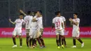 PSM Makassar sukses menyarangkan semua tendangan penalti melalui empat eksekutor, yaitu Hasyim Kipuw, Rasyid Bakri, Abdul Rachman, dan Sutanto Tan. (Foto: Bola.com/Arief Bagus)